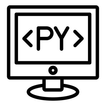 Python Vector Line Icon Design