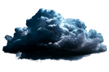 Dark cloud formation with vivid textures and layers in the sky