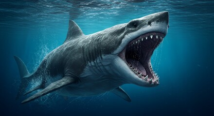 Naklejka premium Shark Underwater