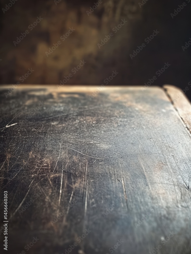 Aufkleber dark textured surface with scratches and subtle lighting for product photography and backgrounds