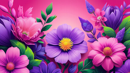 Obraz premium Colorful flower background