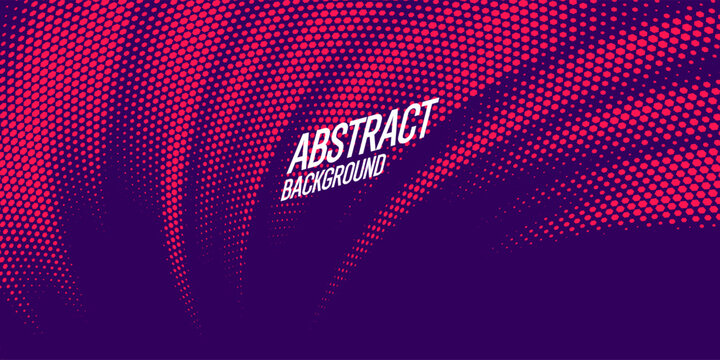 Monochrome printing raster. Abstract vector halftone background.