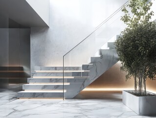 Modern interior staircase design