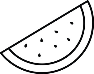 vector illustration of a black and white melon