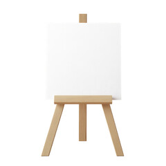 Blank Card on a Wooden Easel Skateboard Bottom Visual Expression Showcase