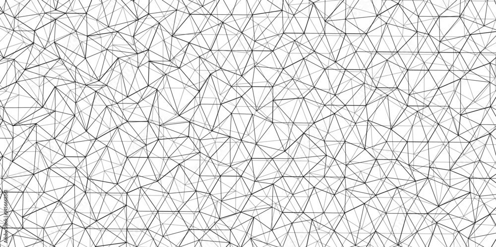 Wall mural abstract of simple gray line triangle pattern geometric background .white background creative and ge