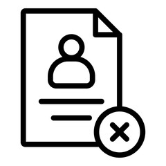 Blaklist Vector Line Icon Design