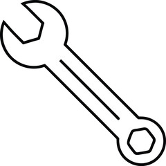 wrench on white background