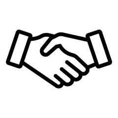 Handshake Vector Line Icon Design