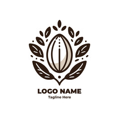 Cocoa Icon Chocolate Vector Cacao Bean Symbol Hot Chocolate Drink Beverage Illustration Minimalist Flat Design Cartoon Sketch Emblem Badge Label Food Product Graphic Resources Trend