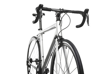 Naklejka premium Monochrome bike isolated on white background PNG