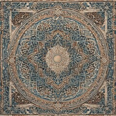 Geometric Moroccan tile design, flat outline style, intricate details, illustration, texture