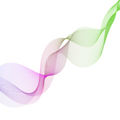Wavy shape with Colorful gradient. Vector illustration.