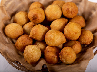Brazilian snacks, stuffed fried balls