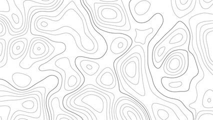 "Abstract Topographic Map Grid with Contour Lines – Vector Elevation Terrain, Mountain Landscape, Sea Navigation Chart, and Mapping Texture on White Background