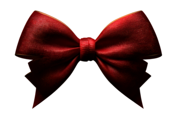 Decorative red bow with gold trim for special occasions