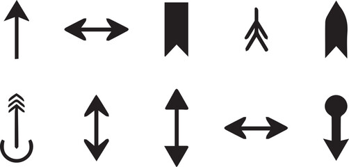 arrow vector illustration, direction arrow icon, curved arrow design, bold arrow clipart