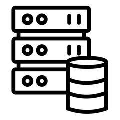 Server Vector Line Icon Design