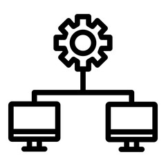 Social Network Vector Line Icon Design