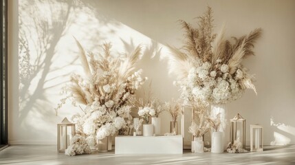 Elegant, minimalist floral display