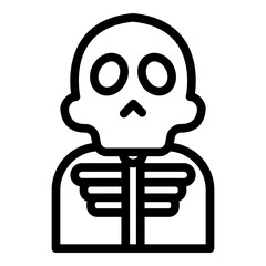 Skeleton Costumes for Adults Vector Line Icon Design