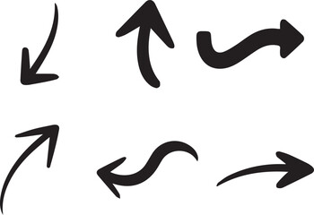 arrow vector illustration, direction arrow icon, curved arrow design, bold arrow clipart