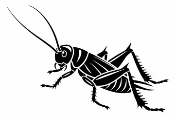 cricket sihouette black vector