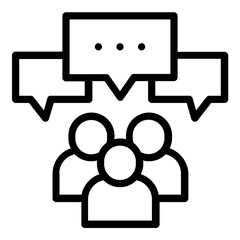 discussion icon line