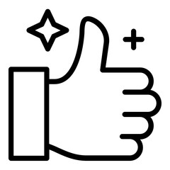 thumbs up hand icon line