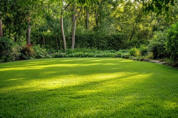 Obraz premium Unhealthy lawn with pest damage and low light