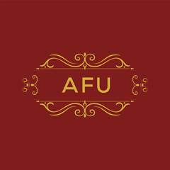 AFU Creative Unique Modern Letter Logo Design.
