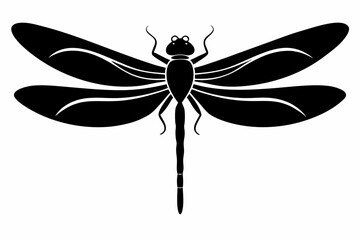 dragonfly sihouette black vector