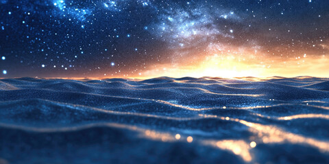 Stunning Night Sky Landscape Celestial Cityscape Wallpaper
