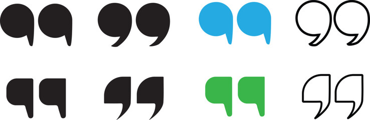 Obraz premium quotation mark icon, quote symbol vector, speech quote clipart