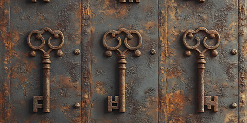 Rusty Keys Texture Old Metal Key Background Image