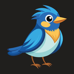 Warbler bird art illustration.