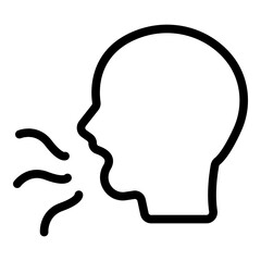 Bad Breath Vector Line Icon Design