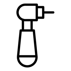 Dental Drill Vector Line Icon Design