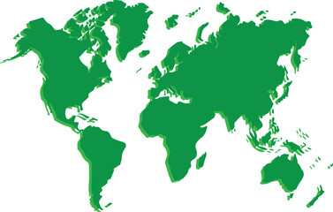 green blue world map, earth map vector, eco-friendly globe icon, nature world map,