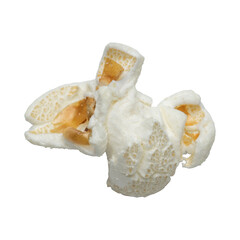 popcorn flying isolated  with clipping path on background
