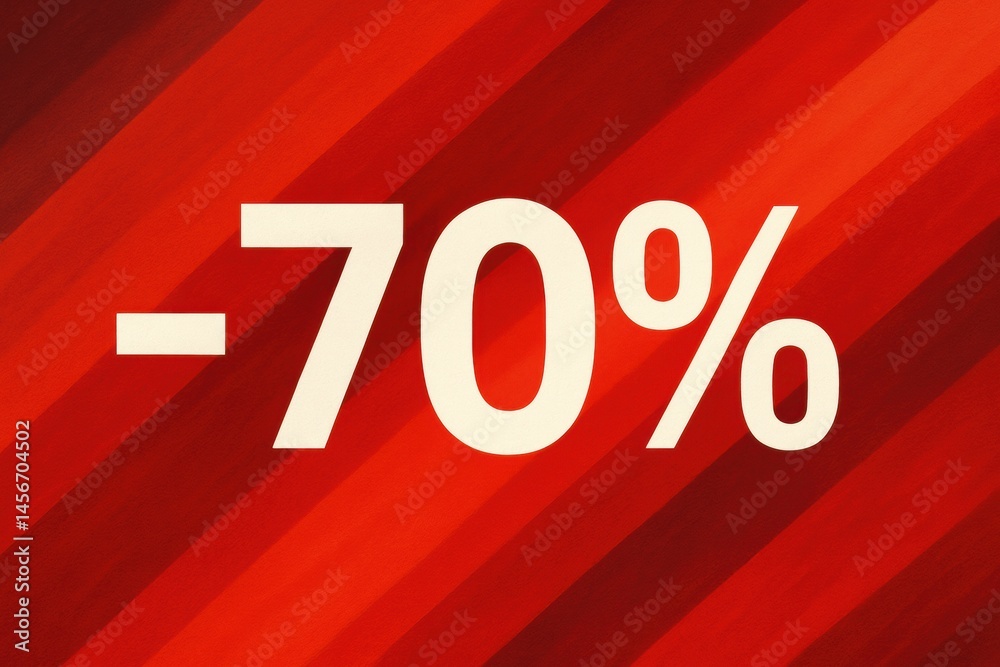 Poster discount announcement showcasing a significant price reduction on selected items during a seasonal s