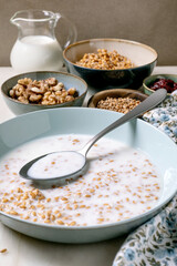 Healthy Breakfast sprouted wheat with Nuts