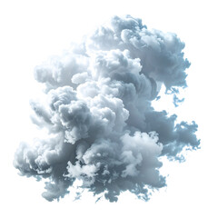 Billowing formation of dense, white smoke with dramatic, swirling patterns.