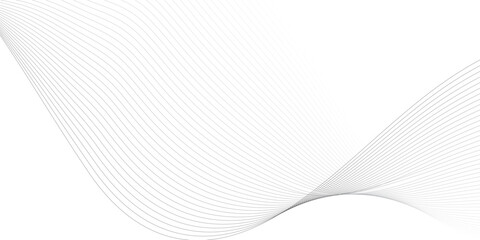Abstract wavy grey stream element for design on transparent background isolated. Wavy white and grey lines background. Abstract business wave curve lines background. Vector illustration.