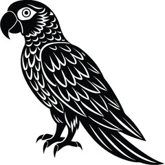 Pigeon Silhouette Vector – Black Bird Illustration, Urban Wildlife Art