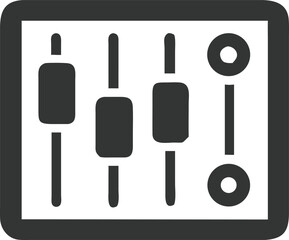 Fototapeta premium Audio Equalizer Sliders, Adjustment Sound Icon