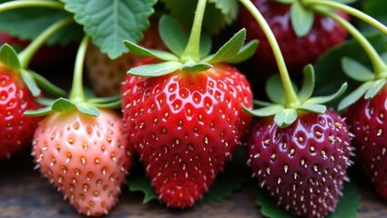 strawberries on a white background