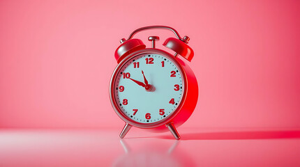 create animation espresso cup shaped like an alarm clock steam as alarm bell mostly should be in red white