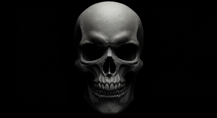 Dark skull mysterious powerful symbol of mortality captivating gaze intense detail unforgettable image