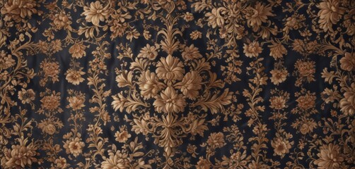 Elegant royal floral pattern, intricate textile design, pattern, art